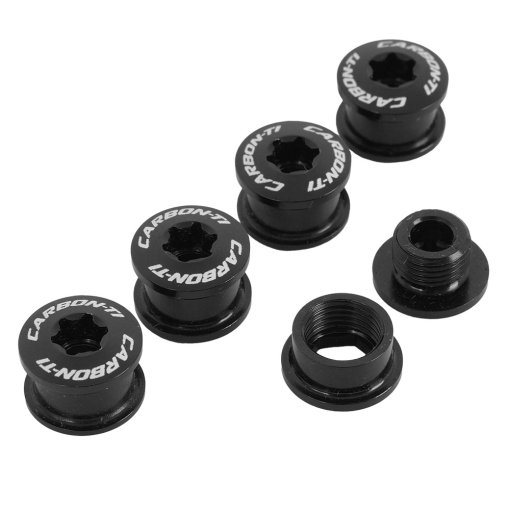 Produktbild von Carbon-Ti X-Fix Road XS Kettenblattschrauben Set - schwarz
