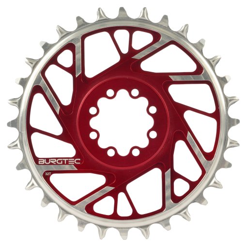 Kuva tuotteesta Burgtec Thick Thin Ketjupyörä - Direct Mount (SRAM 8-Bolt) | Offset 3mm | pyöreä - race red