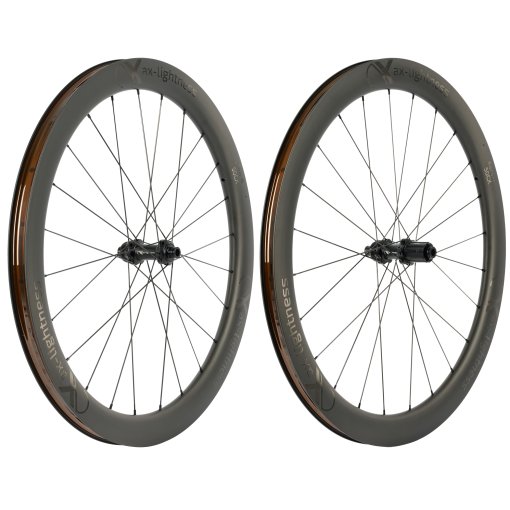 Photo produit de ax-lightness Aero-R 50CX Road Paire de roues - 28&quot; | Carbon | TLR | Clincher | Centerlock - 12x100mm | 12x142mm - Shimano HG