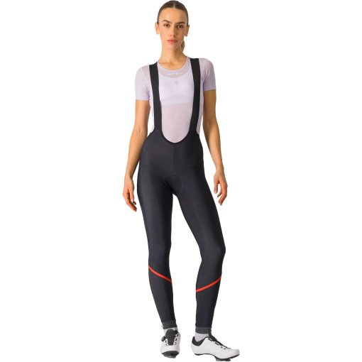 Foto de Castelli Culotte con Tirantes Ciclismo Mujer - Velocissima DT - black/hibiscus 181