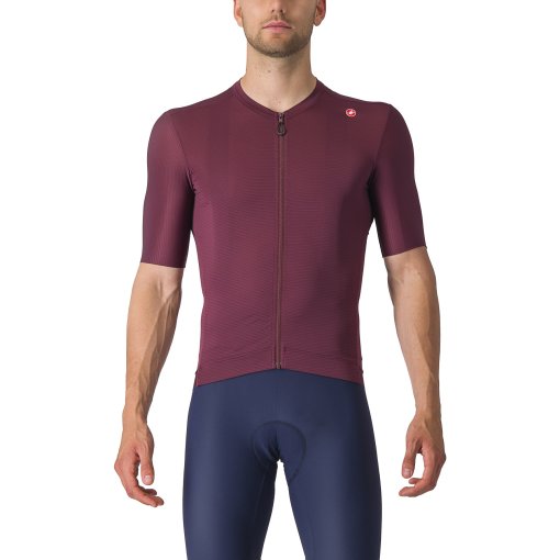 Immagine prodotto da Castelli Maglia a Maniche Corte Uomo - Espresso - deep bordeaux/silver moon 625