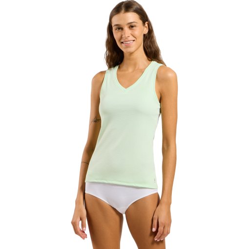 Foto de Odlo Camiseta Interior sin Mangas Mujer - Active F-Dry Light V-Neck - ambrosia