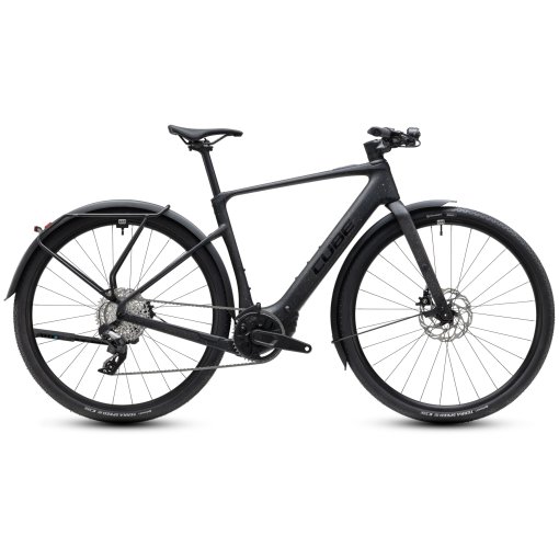 Picture of CUBE NULANE HYBRID C:62 SLX 400X FE - Carbon Electric Fitness Bike - 2027 - mineralblack / orange