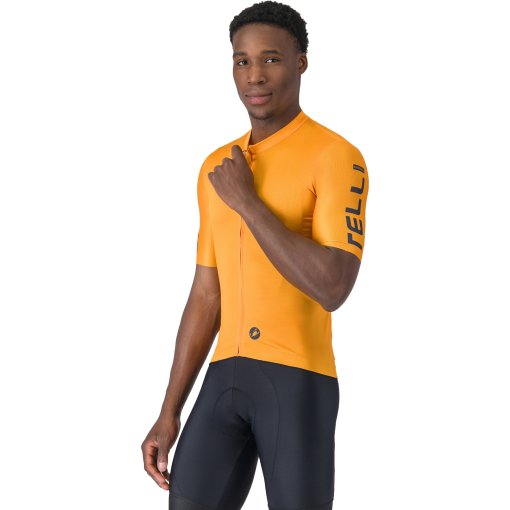 Photo produit de Castelli Entrata Apex maillot manches courtes hommes - vivid orange/twilight blue 863