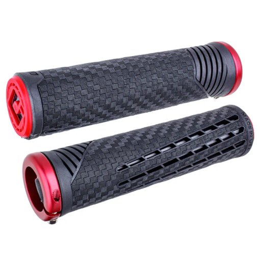 Produktbild von ODI CF Lenkergriffe - BMX | Lock-On V2.1 | 135mm - black / red