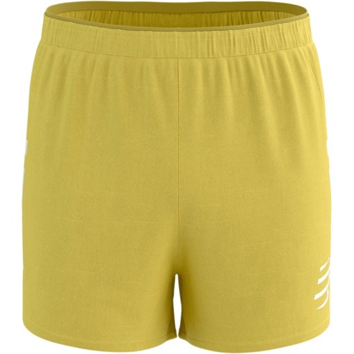 Productfoto van Compressport Performance Running Shorts Heren - lemon/white