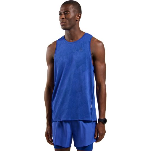 Produktbild von Odlo Zeroweight Engineered Chill-Tec Lauftop Herren - dazzling blue melange