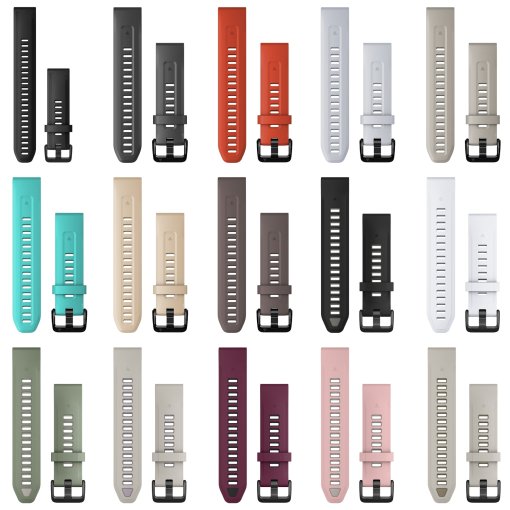 Photo produit de Garmin Bracelets QuickFit 20 pour Fenix 5S/6S/7S/8 - 43mm - Silicone