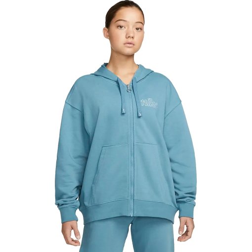 Photo produit de Nike Veste à Capuche Femme - Dri-FIT Get Fit Graphic Training - noise aqua/white DQ5536-440