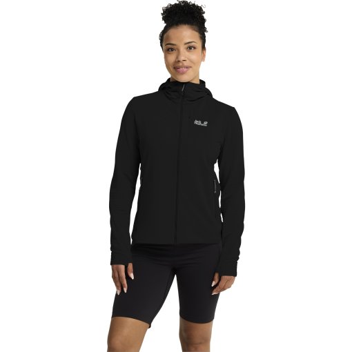 Photo produit de Jack Wolfskin Litestride Full Zip Veste à capuche pour femme - black