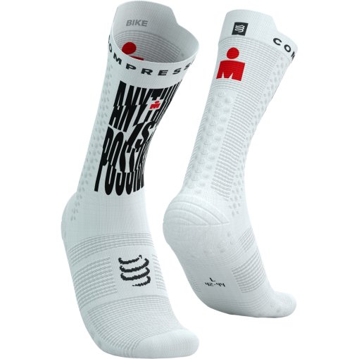 Produktbild von Compressport Pro Racing Kompressionssocken v4.0 Bike - Ironman 2025 - weiß - L2