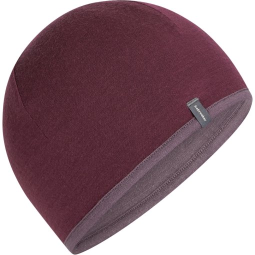 Productfoto van Icebreaker Merino 200 Oasis Omkeerbare muts - Dk Berry/Grey Plum