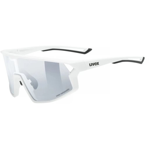 Photo produit de Uvex skyryse V Lunettes vélo - white matt/litemirror silver