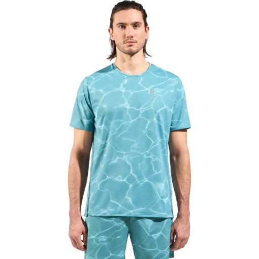 Produktbild von Odlo Zeroweight Chill-Tec Laufshirt mit Print Herren 313602 - arctic