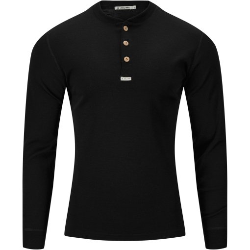 Picture of Aclima Warmwool Granddad Longsleeve Shirt Men - jet black