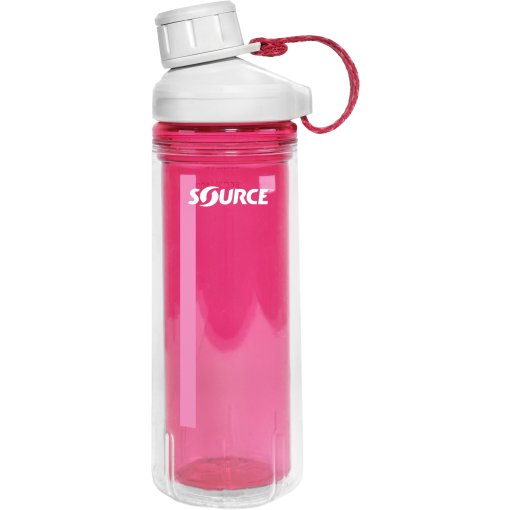 Foto de Source Botella Doble Pared - Eco Tritan Clickseal - 0.6L - berry red / strap tribal red