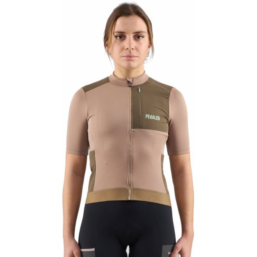 Foto de PEdALED Maillot de Manga Corta Mujer - Odyssey Merino - Marrón