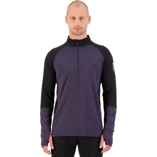 Foto de Mons Royale Camiseta Interior Manga Larga Hombre - Olympus Merino 1/2 Zip - negro / 9 iron