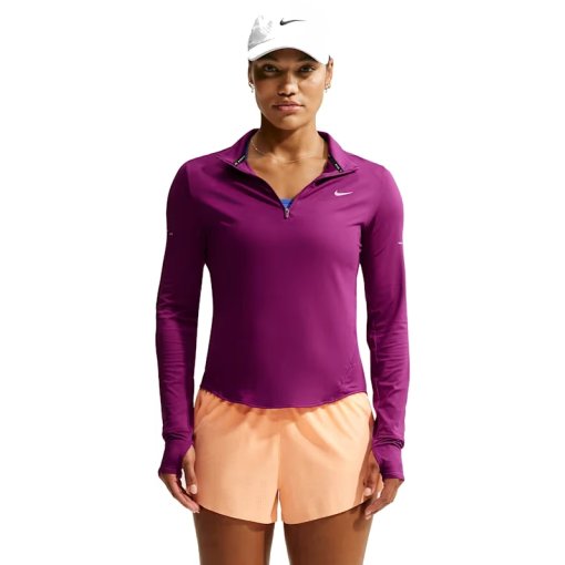 Produktbild von Nike Swift Dri-FIT UV-Laufoberteil mit Viertelreißverschluss Damen - true berry HQ0499-630