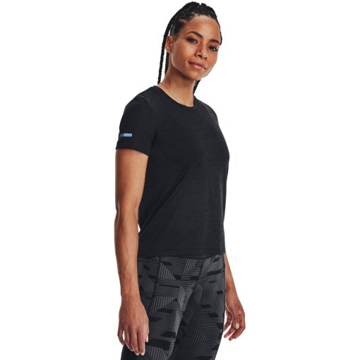 Foto de Under Armour Camiseta de Manga Corta Mujer - UA Seamless Stride - Negro/Negro/Reflective