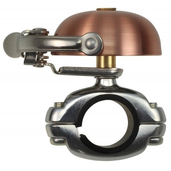 Productfoto van Crane Bell Co. Mini Suzu Fietsbel - Die Cast Mount - brushed copper