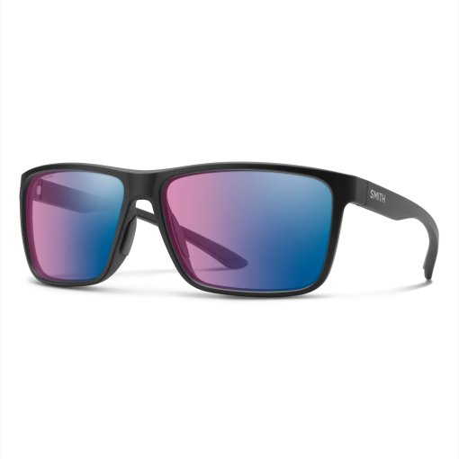 Photo produit de Smith Riptide ChromaPop Glass PolarChromic Lunettes - Matte Black / Rose Blue Mirror