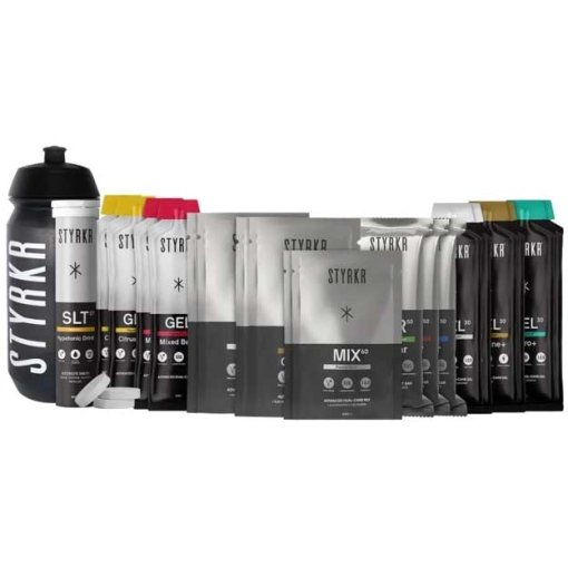 Productfoto van Styrkr 7/7 Training Bundle - Testpakket met drankjes / gel / reepen + drinkfles