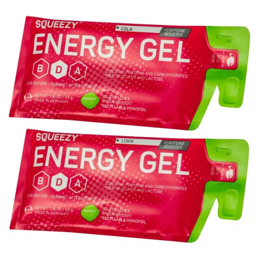 Produktbild von Squeezy Energy Gel Caffeine Boost - Kohlenhydrat-Gel + Koffein - 33g