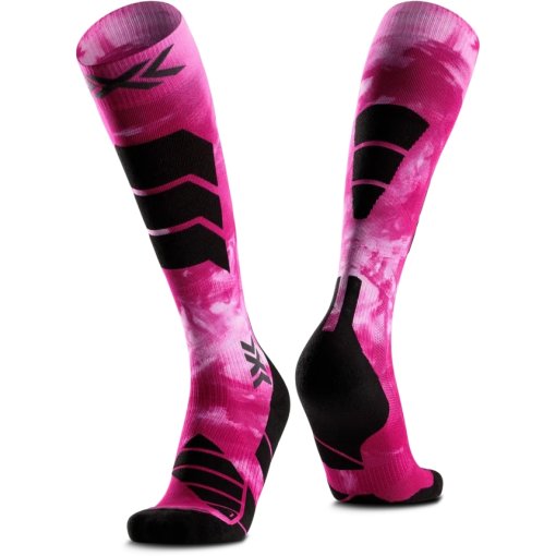 Produktbild von X-Socks Ski Expert Wild OTC Socken - tiedye x black/fluo pink