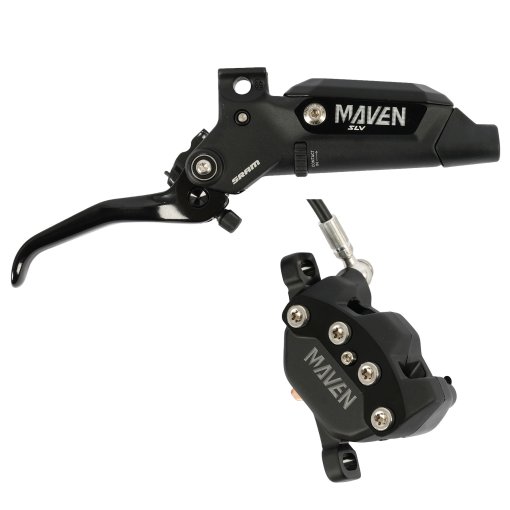 Zdjęcie: SRAM Hamulec tarczowy Maven – Silver | 4-tłoczkowy | A1 - tylny – czarny – oferta specjalna