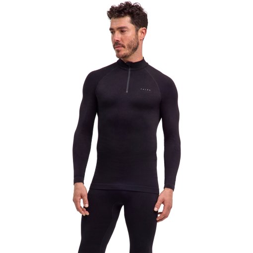 Foto de Falke Camiseta de Manga Larga Hombre - Maximum Warm Half-Zip - negro 3000 (33522)