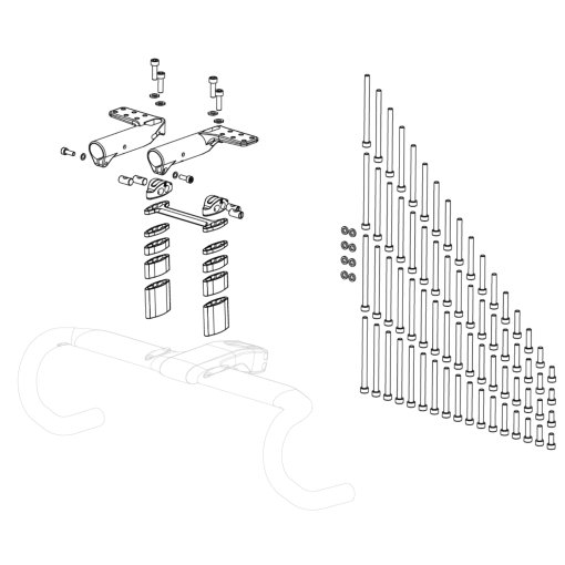 Immagine prodotto da CUBE Set di Staffe per il Fissaggio al Manubrio Litening Aero - nero