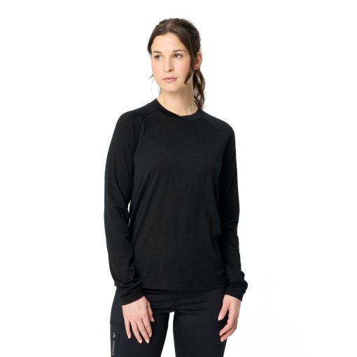 Photo produit de Vaude Essential Wool T-shirt à manches longues pour femmes - black