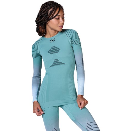 Immagine prodotto da X-Bionic Maglia Intima Maniche Lunghe Donna - Invent FX - sage green/light grey/optical white