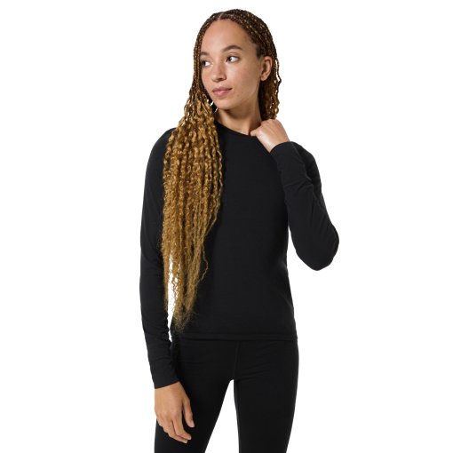 Productfoto van SUPER.NATURAL Lux Base Hemd met Lange Mouwen Dames - Jet Black