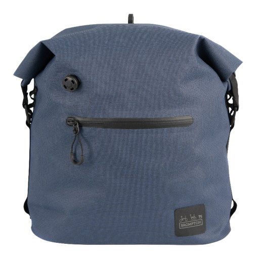 Brompton Borough Waterproof Roll Top Bike Bag - 25L - navy