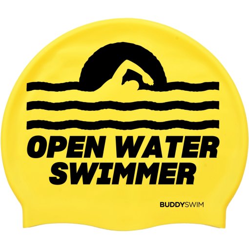 Foto de Buddyswim Gorro Silicona - OPEN WATER SWIMMER - yellow