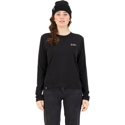 Photo produit de Mons Royale T-Shirt Manches Longues Femme - Icon Merino - noir 1171