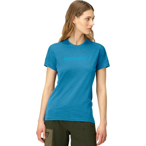 Foto de Norrona Camiseta Mujer - falketind equaliser merino - Hawaiian Surf