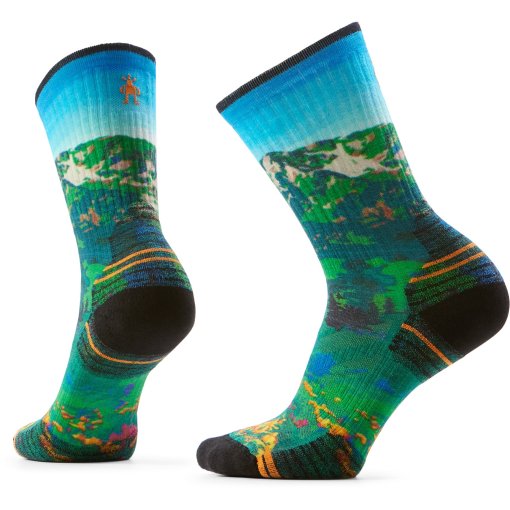 Produktbild von SmartWool Targeted Cushion Mountain Lake Print Crew Wandersocken Damen - 810 capri