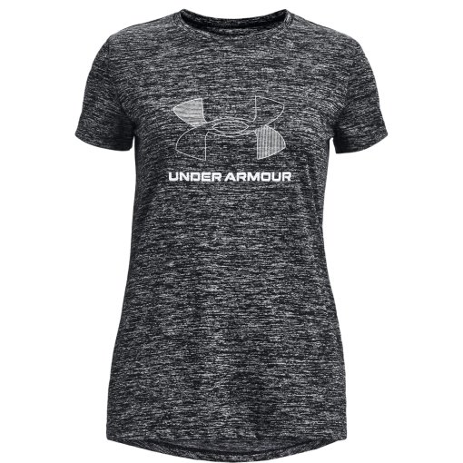 Foto de Under Armour Camiseta de Manga Corta Niña - UA Tech™ Twist Big Logo - Negro/Blanco