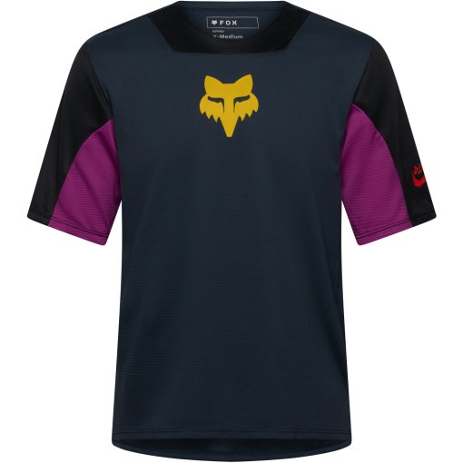 Picture of FOX Defend MTB Short Sleeve Jersey Youth - Creation - galaxy blue
