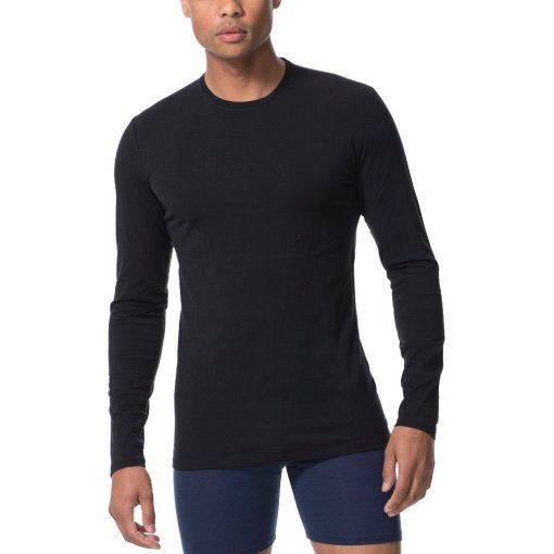 Foto de Icebreaker Camiseta Interior Manga Larga Hombre - Merino Anatomica - Negro/Monsoon