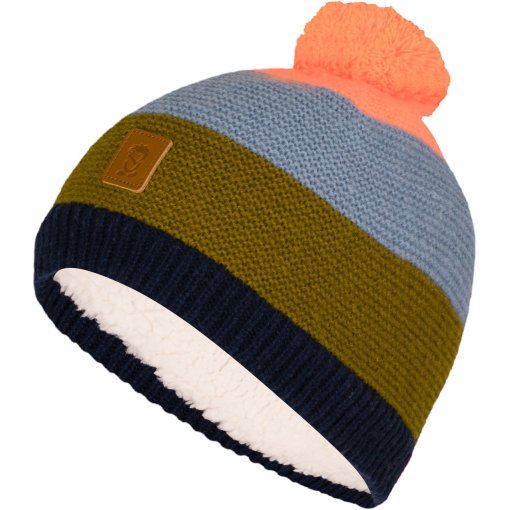 Zdjęcie: Trollkids Gryllefjord Czapka z pomponem dla dzieci - Spruce Green/Shadow Blue/Vivid Orange/Navy
