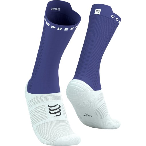 Produktbild von Compressport Pro Racing Kompressionssocken v4.0 Bike - orient blue/white