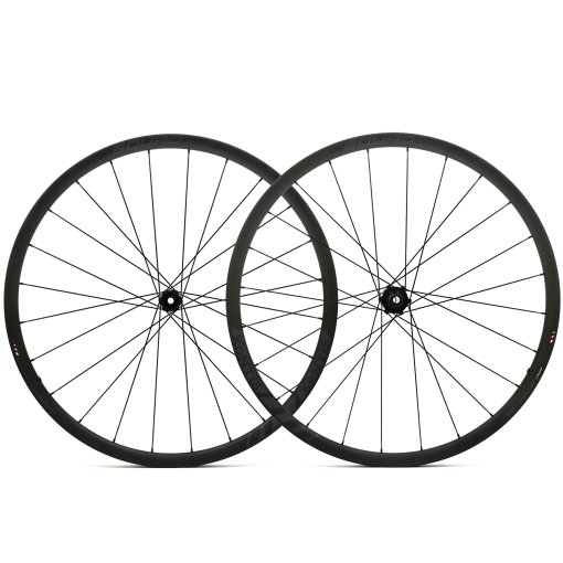 Photo produit de Xentis Carbone Paire de Roues - Gravel Squad 2.5 - 700C - Tubeless Ready - Centerlock - 12x100mm | 12x142mm - Shimano HG L - mate noir