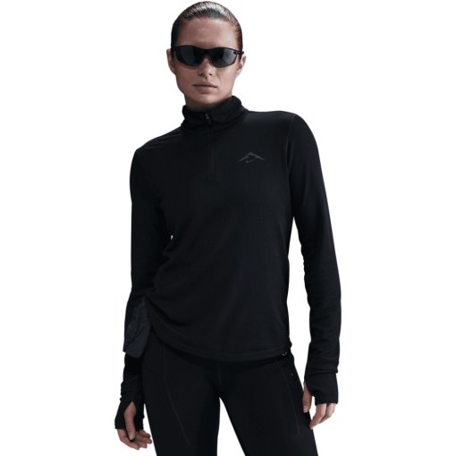 Produktbild von Nike Trail Dri-FIT-Midlayer-Laufoberteil 1/4-Zip Damen - schwarz/schwarz HJ2248-010