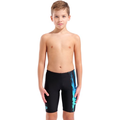 Image of arena Feel Paint Swim Jammer Boys - Black-Black Multi