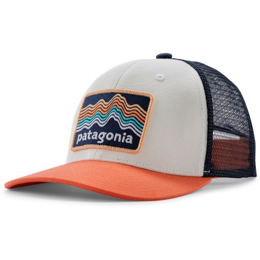 Photo produit de Patagonia Casquette trucker pour enfants - Ridge Rise Stripe: Coho Coral