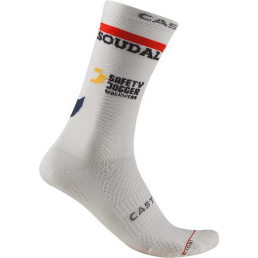 Photo produit de Castelli Chaussettes - Rosso Corsa Pro 18 Team Soudal Quick-Step - white 001